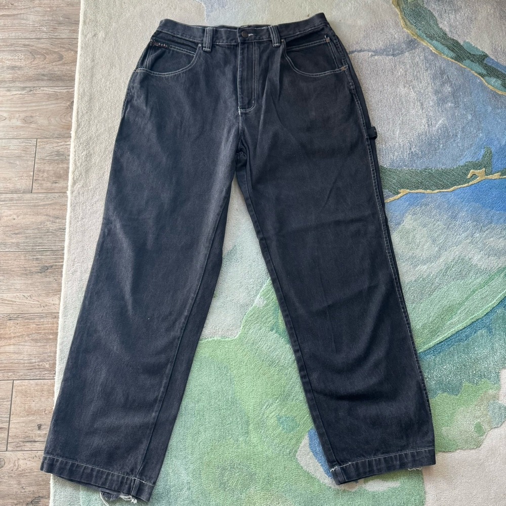FUBU The Collection Jeans Mens 38x34 Black Baggy Carpenter Y2K Hip Hop Utility